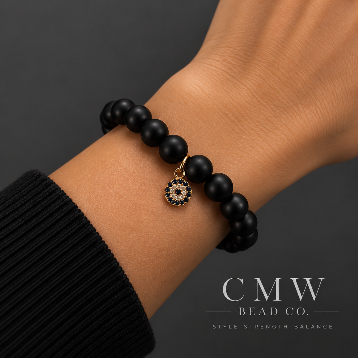 THE MIDNIGHT EYE | Black Evil Eye Protection Bracelet